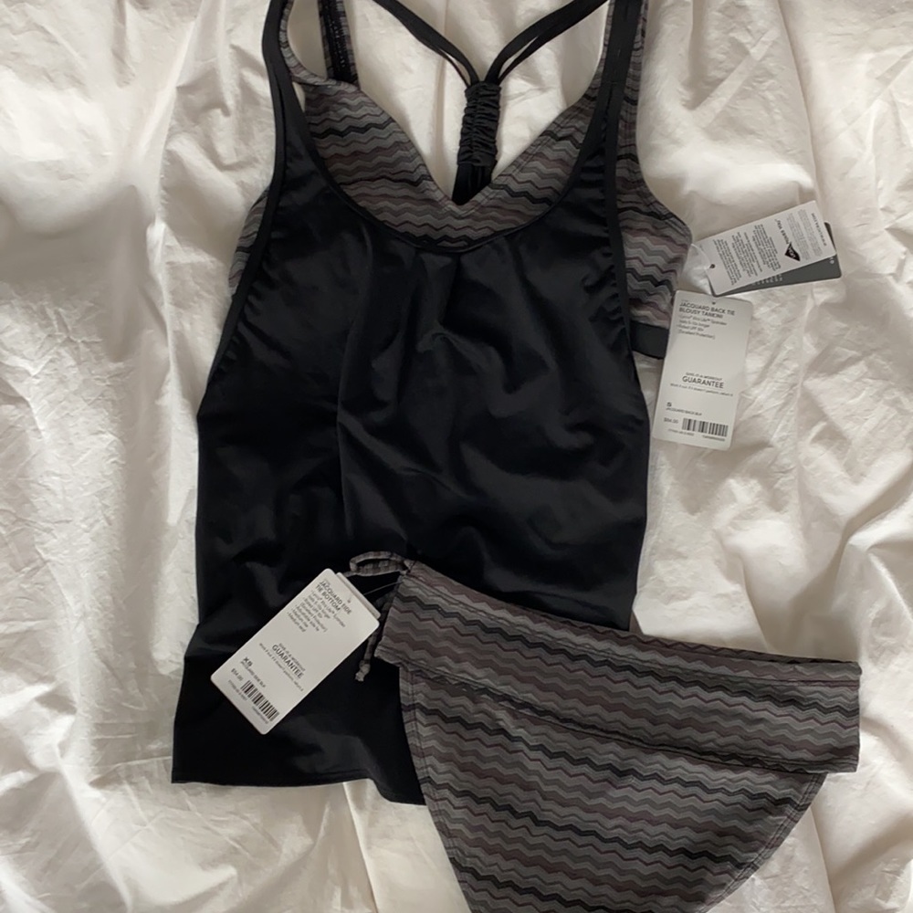 NWT Athleta Jacquard Blousy Tankini S top and XS Bottoms - Picture 5 of 10